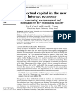Intellectual Capital in The New Internet Economy: Its Meaning, Measurement and Management For Enhancing Quality