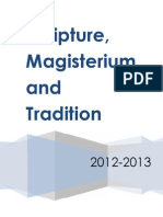 Scripture, Magisterium, and Tradition. Oral Exam