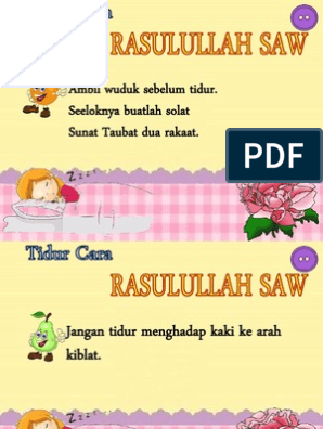 Cara tidur rasulullah