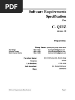 Software Requirements Specification: C-Quiz