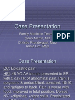 Case Presentation: Family Medicine Team C Gerry Martin, MD Christie Prendergast, MS3 Annie Lim, MS3