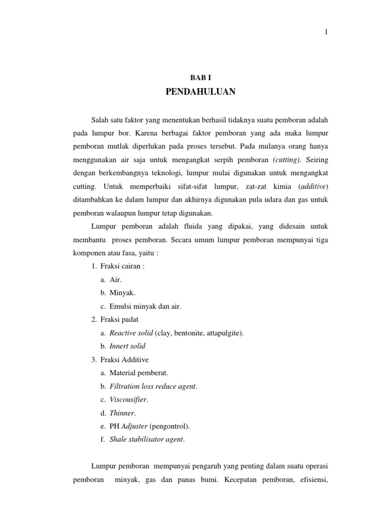 Laporan Analisa Llumpur Pemboran Stt Migas Balikpapan