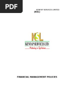 Financial Policy Manual For KSLF