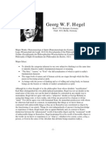 Georg W. F. Hegel: Major Works: Phenomenology of Spirit (Phanomenologie Des Geistes, 1806) Science of