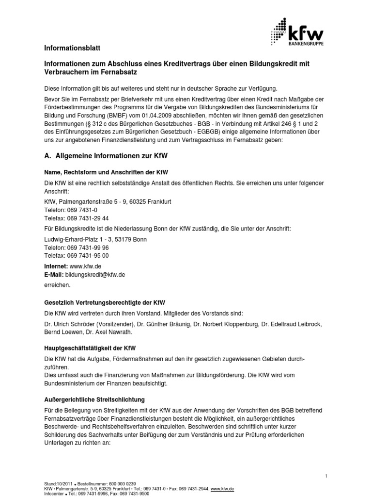 6000000239 M Infoblatt 173 Bildungskredit Fernabsatz