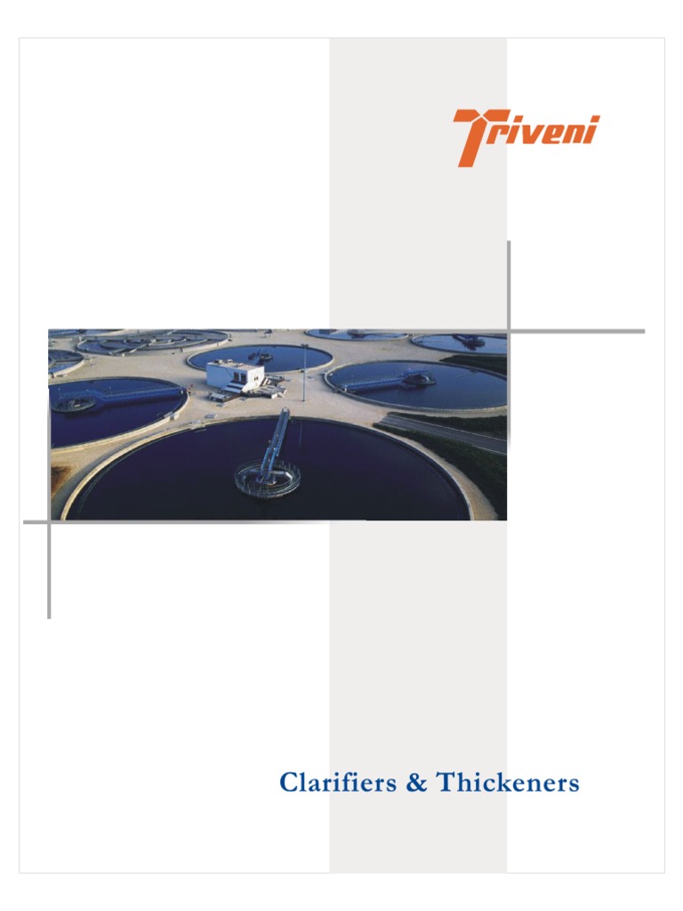 Clarifiers and Thickeners PDF Sewage Treatment Liquids