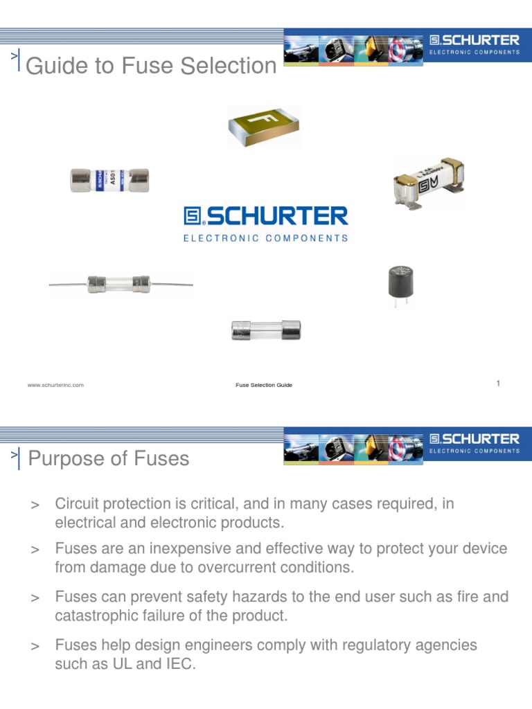 Guide To Fuse Selection | PDF | Fuse (Electrical) | Capacitor