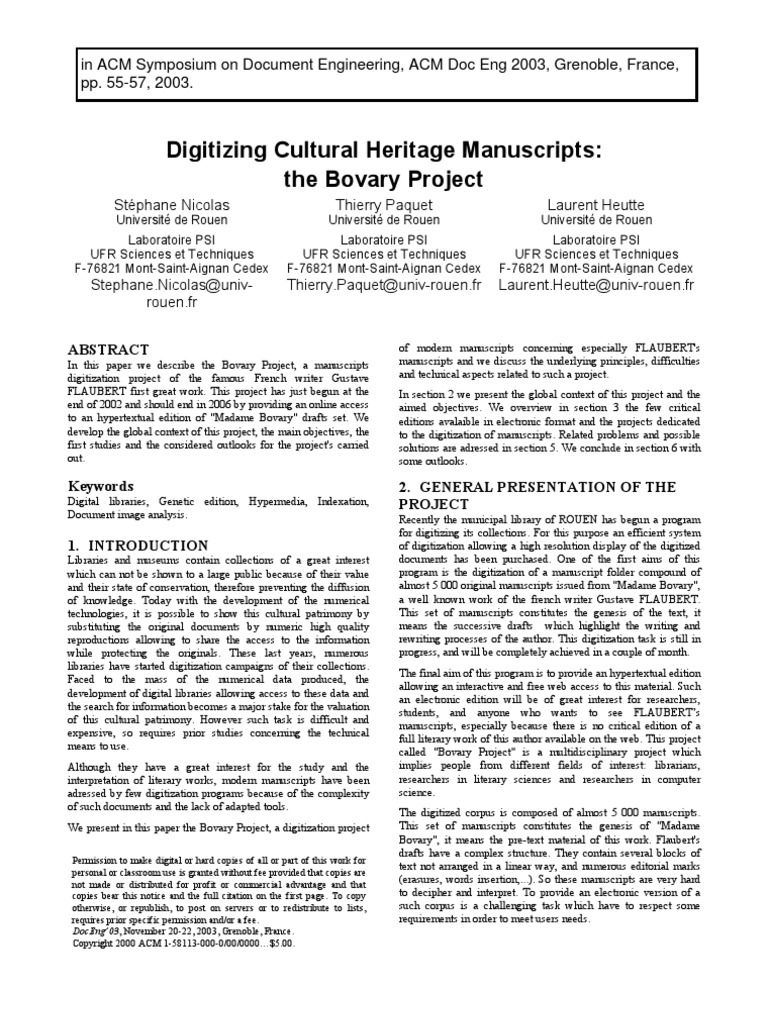Manuscripts Case Study PDF Digitizing Document
