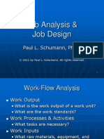 Job Analysis & Job Design: Paul L. Schumann, PH.D
