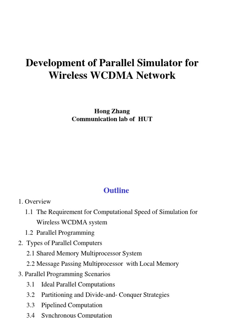 Parallel Simulator for WCDMA Networks | PDF | Parallel Computing ...