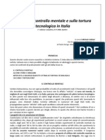 Dossier Sul Controllo Mentale e Sulla Tortura Tecnologica in Italia