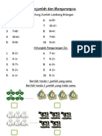 Menjumlah Dan Mengurangi