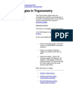 Angles in Trigonometry - Angle PDF