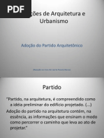 adoção do partido arquitetônico