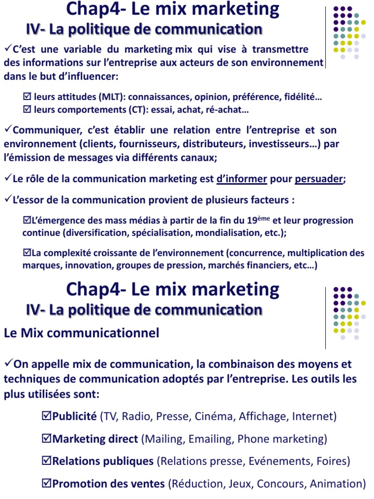 Mix De Communication En Marketing PDF