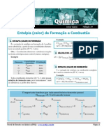 Entalpia de formação e combustão: exercícios resolvidos