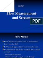 CE 547 - Flow Measurement and Screens