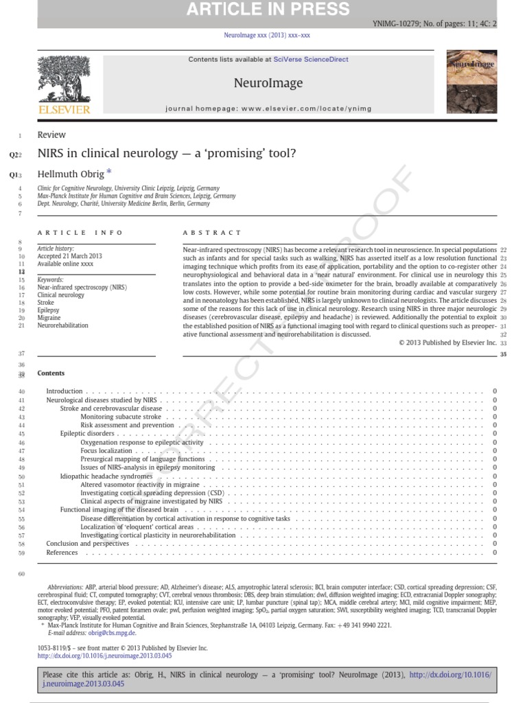 Nirs Neurobiologia PDF | PDF