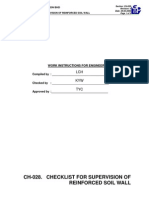 Checklist - Reinforced Earth Soil