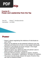 Download 8 Power and Leadership From the Top by Leadership Course SN14673736 doc pdf