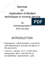 Seminar on application of mordern techniques in nursing