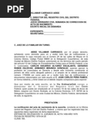 Inicial de Correccion de Acta de Nacimiento