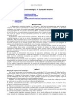 Planeación Estratégica de La Pequeña Empresa