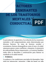 Factores Determ - Trast. Mental