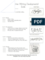 Kindergarten Writing Developmental Scale and Year Long Scoring Guide