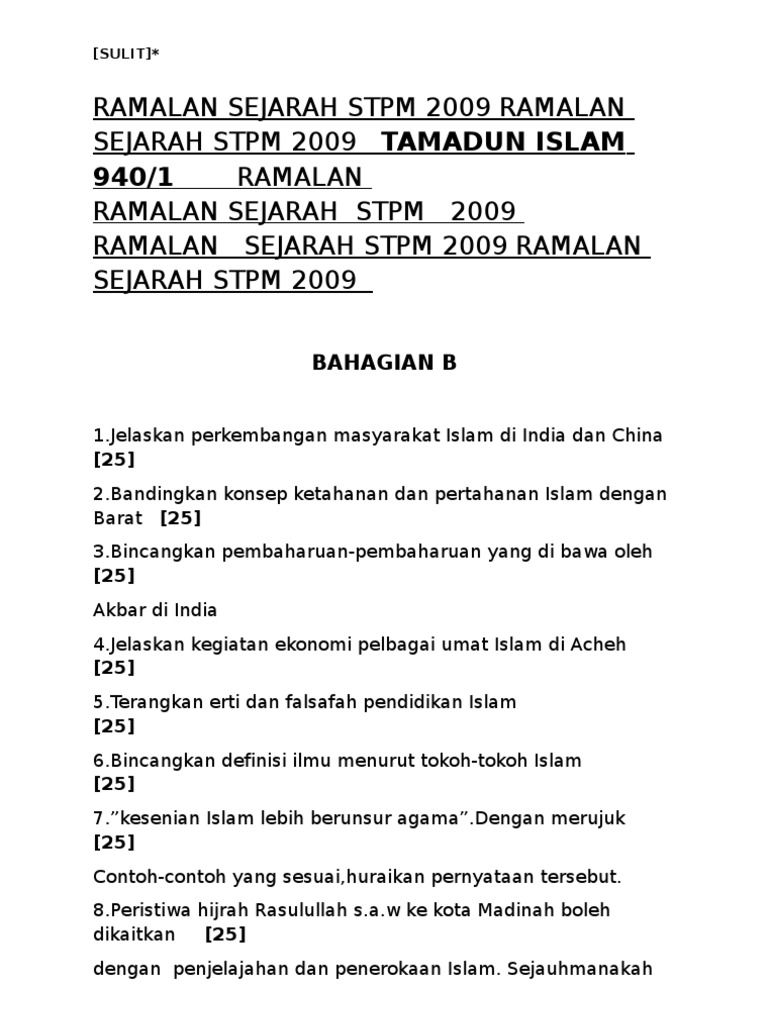 Tamadun Islam Stpm Pdf