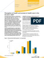 Perception of Health and Acces To Healthcare EU