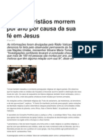 Cem Mil Cristãos Morrem Por Ano Por Causa Da Sua Fé em Jesus PDF