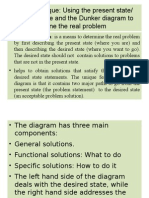 2nd Technique: Using The Present State/ Desired State and The Dunker Diagram To Define The Real Problem