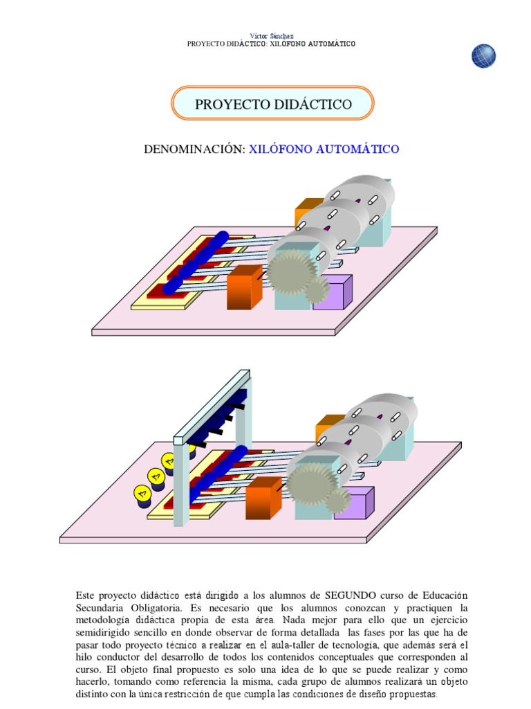 Proyecto De Xilófono Automático Pdf Herramientas Diseño
