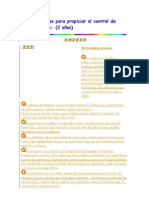 Actividades para Propiciar El Control de Esfínteres