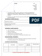 Technical Resume Format 1