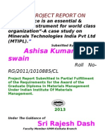 5S Project Report on Minerals Technologies India