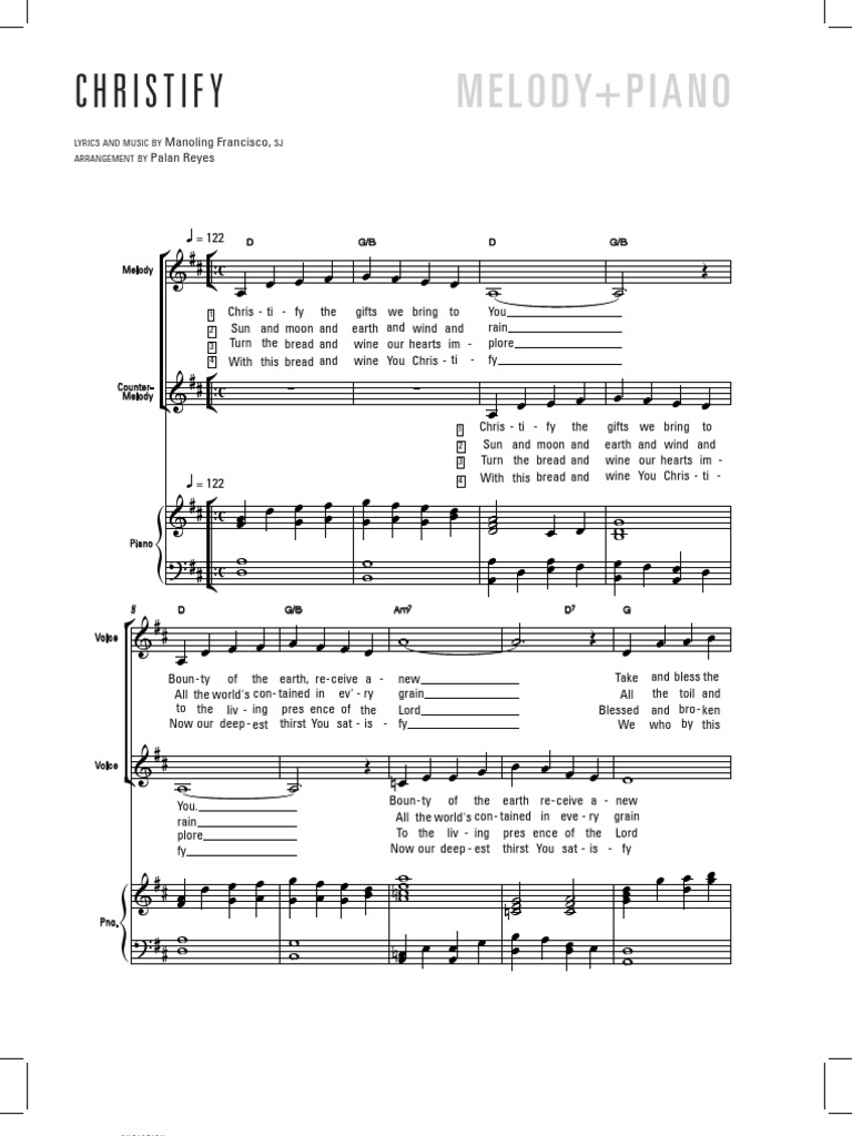 Christify Sheet Music and Lyrics | PDF | Art | Religion & Spirituality