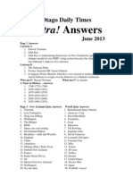 Extra Answers - June 2013