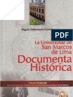 La Universidad de San Marcos de Lima, Documenta Histórica. Libro de Miguel Maticorena Estrada. 