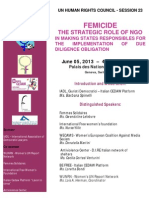 Femicide The Strategic Role of Ngo in Making States Responsibles For The Implementation of Due Diligence Obligation