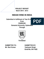 Indian Wine in India: Project Report Batch 2010 - 2013