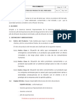 Procedimiento de Retiro de Producto Del Mercado