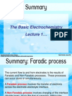 Basic Electrochemistry Lecture 1 Summary