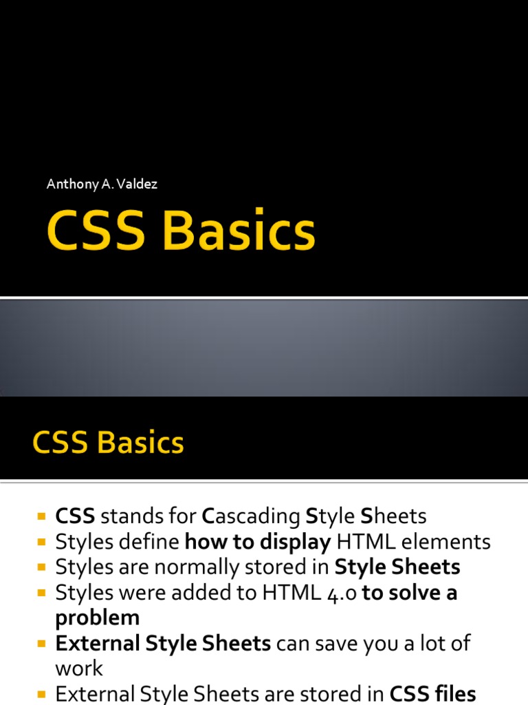 Understanding CSS Basics and Syntax | PDF