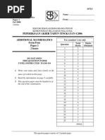 Add. Maths Paper 1 SBP Form 4 Akhir 06