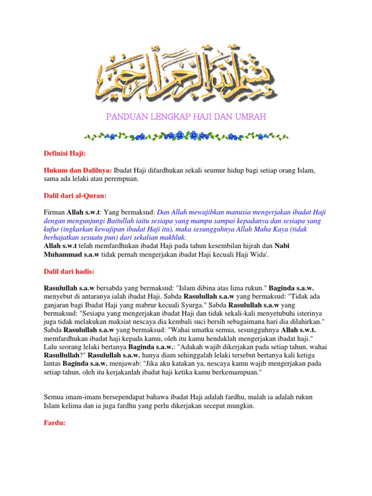 Panduan Lengkap Haji Dan Umrah Pdf