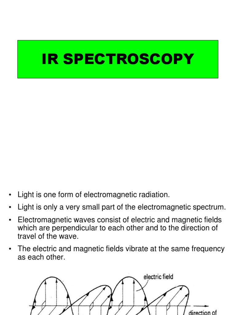 Infra Red Spectroscopy (Plus Worksheet Answers) PDF Spectroscopy