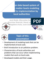 An immision data based system of particulate matter levels modeling dedicated to implementation by local authorities