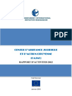 Centre D'assistance Juridique Et D'action Citoyenne (CAJAC) - Rapport D'activité 2012